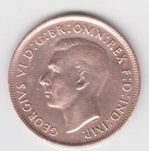 Australia 1943. One 1 Penny. King George VI. Kangaroo. 	KM# 36 - Picture 1 of 2