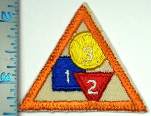 Brownie Girl Scout Try-It - Numbers & Shapes - retired - orange border - Picture 1 of 2