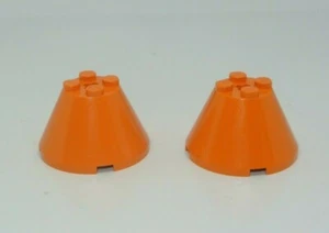 LEGO Star Wars : 2x Cône 4 x 4 x 2 - Réf 3943b orange - Set 7171 - Imagen 1 de 1