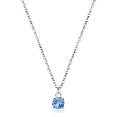 Sagapo Collana Donna Punto Luce Girocollo In Acciaio e Cristallo SDZ04 S'agapo - Immagine 1 di 4