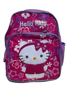 Sanrio Hello Kitty 12" Canvas Pink & Purple School Backpack - Picture 1 of 3