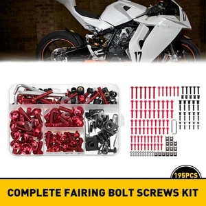 Complete Red Fairing Bolt Kit Body Screws for Honda CBR 600 F4i 2001-2007 New US - Picture 1 of 12