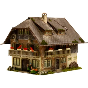 Diorama H0/1:87 Bauernhaus Berghütte Almhütte Landhaus Gebäude patiniert+begrünt - Bild 1 von 8