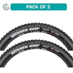 Pack of 2 Maxxis Minion DHF Tires Tubeless Folding Black Dual EXO 27.5x2.8 - Picture 1 of 2
