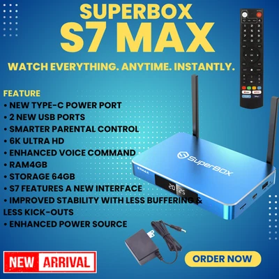 SUPERBOX S7 MAX TV Box – Ultra HD Streaming - Better Than S6 Max In Stock. - Image 1 of 4