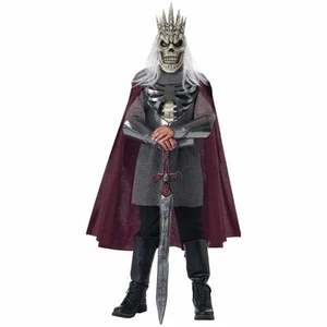 Fearsome Skeleton King Horror Medieval Knight Renaissance Ghost Boys Costume - Picture 1 of 1