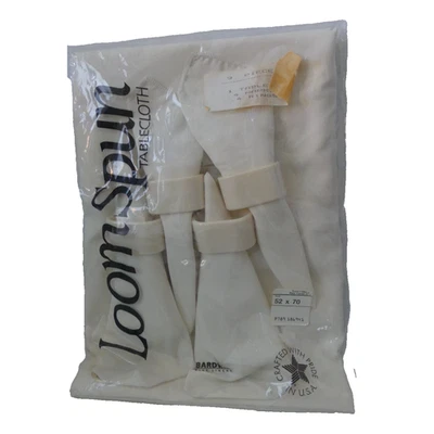 NWT Bardwil Loom Spun Tablecloth Oblong 52” X 70” + 4 Napkins and Napkin Rings - Image 1 of 4