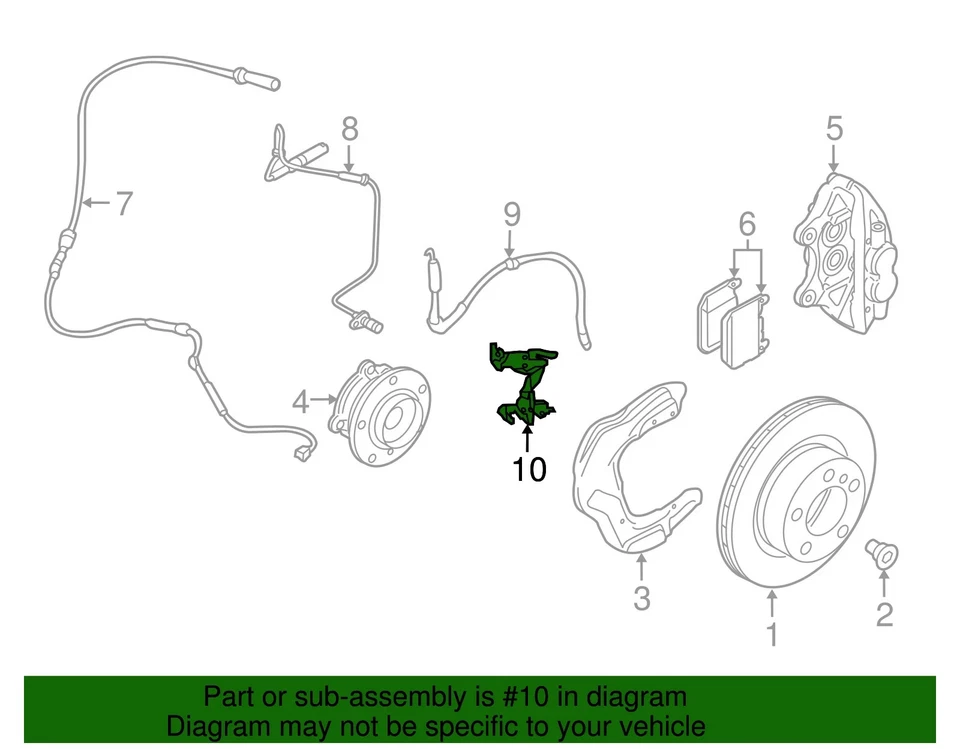 BMW 320i 328i 335i 340i 330i 2014 F30 F31 soporte de manguera de freno delantero izquierdo  Foto 1 de 4