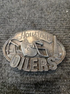 Hebilla de cinturón vintage Houston Oilers 1987 Siskiyou edición limitada - Imagen 1 de 2