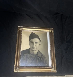 Vintage s und w 8x10 gerahmtes Militärfoto - #399 - Bild 1 von 1