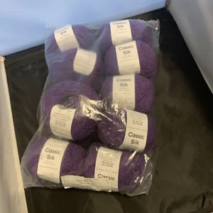 Classic Elite Yarn Lot 10 Foxglove Purple 30% Silk 50% Cotton 20% Nylon Yarns AT - Picture 1 of 6