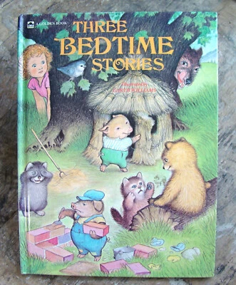 Three Bedtime Stories ~Golden Book~ Little Pigs Kittens Goldilocks Three Bears - Image 1 of 4
