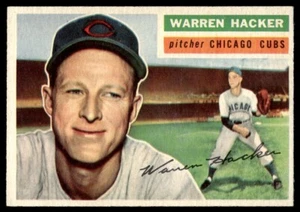 1956 Topps Warren Hacker Chicago Cubs #282 - Picture 1 of 2