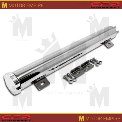 Tanque de desbordamiento de radiador de acero inoxidable de 17" X 2" para Chevy Ford universal Foto 1 de 2