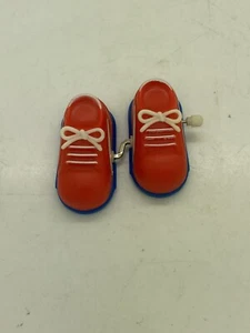 Vintage Pair Of Wind Up Walking Sneakers Toy TESTED & WORKING - Picture 1 of 2