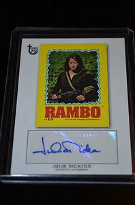 2013 Julia Nickson TOPPS 75TH ANNIVERSARY AUTOGRAPHS Rambo First Blood II - Picture 1 of 1
