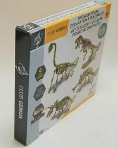 CLUB GENIUS FF253 Dinosaur Fossil Excavation & Building Kit, 4 Pack, New - Picture 1 of 5