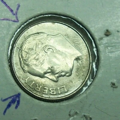 2015 P ROOSEVELT CLAD DIME OBVERSE ERROR TWO DIE CRACKS - Image 1 of 4