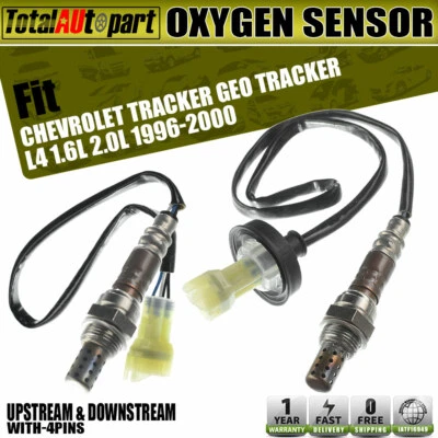 2x Oxygen Sensor for Chevrolet Tracker 1996-2000 1.6L 2.0L Upstream & Downstream - Image 1 of 4