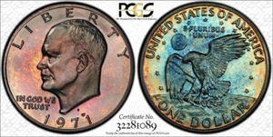 1971-S PCGS PR67CAM $1 Eisenhower Dollar | Toner | Free Shipping - Picture 1 of 6