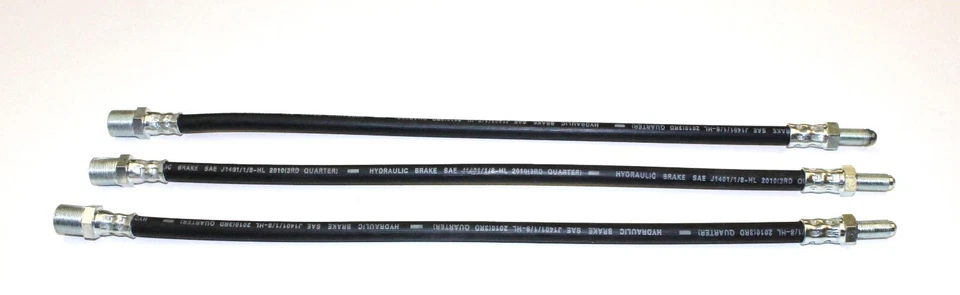 WOLSELEY 4/44 1953 - 1956 CAR SET OF 3 X FLEXIBLE RUBBER BRAKE HOSES - Image 1 of 1