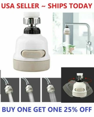 FRUGALITY 360 Degree Rotating Faucet Moveable Kitchen Tap Head Water Saving Nozzle Sprayer