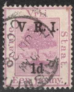 SG113 Sn:#45i 1900 1 d ESTADO LIBRE NARANJA Árbol Estado Naranja con V.R.I. Sobreimpresión - Imagen 1 de 2