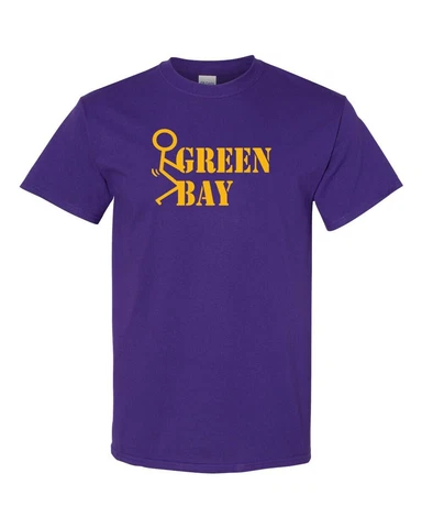 Minnesota Vikings Men's Super Soft FuckGreen Bay Stick Man T-Shirt Cover