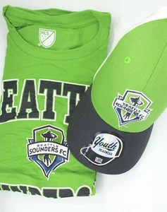 MLS Seattle Sounders Tee & Hat Set, Boys L(14-16) NEW LICENSED - Picture 1 of 5