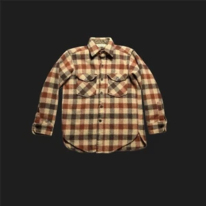 Camicia LL Bean vintage in flanella di lana media a quadri con bottoni manica lunga - Foto 1 di 6