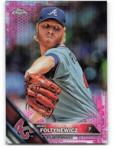 2016 Topps Chrome Pink Refractor #186 Mike Foltynewicz NM-MT Braves - Picture 1 of 2