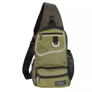 Sling Bag Chest Shoulder Backpack Crossbody Multipurpose Daypack Green Unisex - Picture 1 of 7