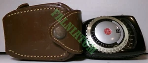 Medidor de exposición vintage General Electric tipo PR-1 con estuche de cuero - Imagen 1 de 2
