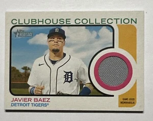 2022 Topps Heritage Clubhouse Collection Relic #CC-JBZ Javier Baez Tigers - Imagen 1 de 2