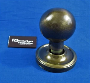 NATIONAL LOCK - Antiqu Brass Concealed Screw Half Dummy Door Knob Pull - 449-4A - Picture 1 of 7