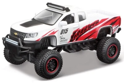2017 Chevrolet Colorado ZR2 Pickup Grabtech Diecast Red & White Scale 1:48 - Image 1 of 2