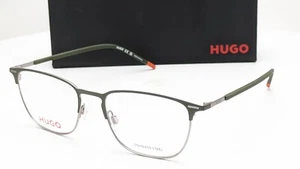 Hugo Boss HG1235 R2Z Green Ruthenium Rectangle Mens Eyeglasses 53mm - Picture 1 of 7