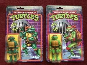 Michelangelo Raphael Teenage Mutant Ninja Turtles Lot ReAction Super7 3.75 TMNT - Bild 1 von 2