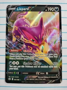 Pokémon TCG Liepard V Chilling Reign 104/198 Holo Ultra Rare NM-MT - Picture 1 of 2
