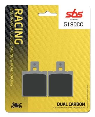 SBS Racing Dual Carbon Brake Pads Full Front Set - 519DCC - DUCATI 500 GTV 1977 - Image 1 of 4