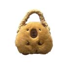 Cute Cartoon Capybara Purse Hairy Plush Doll Keychain Gift Coin Bag