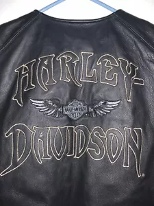 Gilet Harley-Davidson da uomo RELIC Wille G in pelle teschio nero grande - Foto 1 di 9