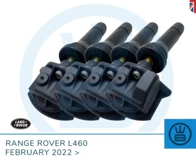 RANGE ROVER L460 TPMS tyre pressure rubber valve sensor x4 OE 02/2022   - Image 1 of 4