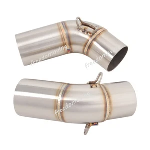 For Ducati Monster 696 1100 695 795 796 LR Exhaust Mid Link Pipe Stainless Steel - Picture 1 of 7