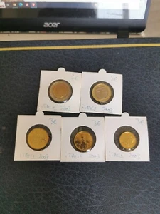5 Pièces Euros Italie 2003 Bu 2€ 1€ 0,50 0,20 0,10 Cents - Picture 1 of 7