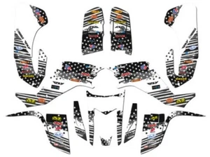 All Years KFX 400 MERICA Grey Senge Graphics Kit Compatible with Kawasaki - Picture 1 of 7