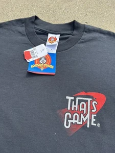 Vintage 1997 Warner Bros Looney Tunes Taz That’s Game Basketball T-Shirt NWT M - Picture 1 of 4