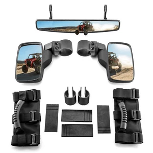 Rétroviseur convexe WEISEN Vue latérale et centrale pour Polaris RZR XP 1000 2014-2025 - Photo 1/12