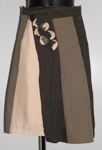 Jupe IKKS portefeuille marron et beige Taille 36 FR Très bon état - Picture 1 of 5