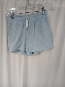 Old Navy Vintage Shorts Watercolor Blue Drawstring Tie Girls Size 8 - Picture 1 of 13